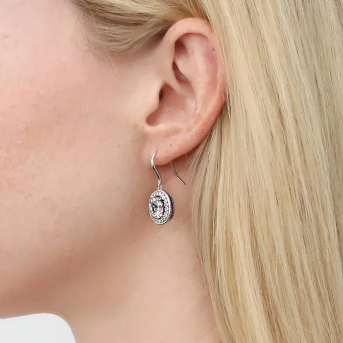 Halo Woven Oval CZ Set in Sterling Silver BERRICLE Rings