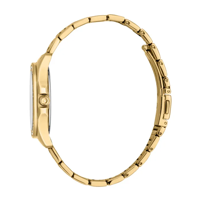 Just Cavalli Bracelets Just Cavalli Womens Gold Color Case Watch with Silver Dial and Gold Color Metal Bracelet