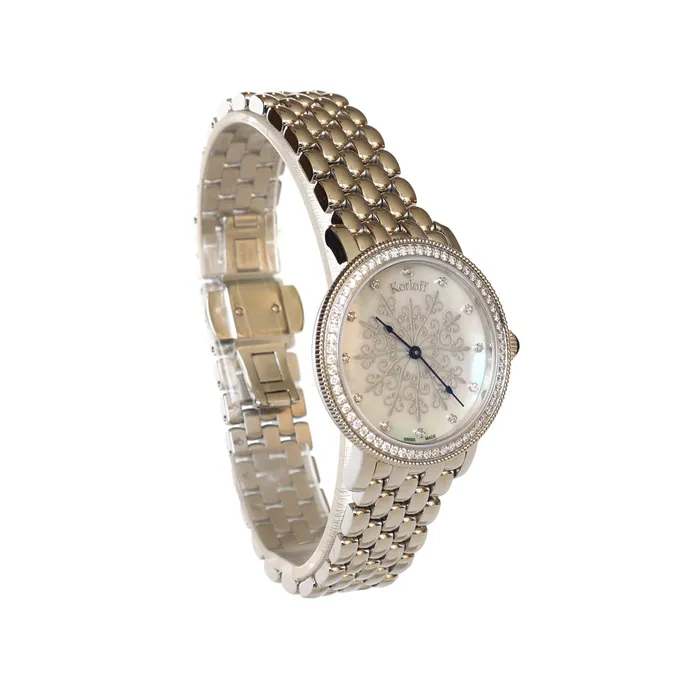 Korloff Bracelets Korloff Ladies Watch Full Stainless Steel Case Bracelet with Full Diamond Korloff Bracelets Korloff Ladies Watch Full Stainless Steel Case Bracelet with Full Diamond