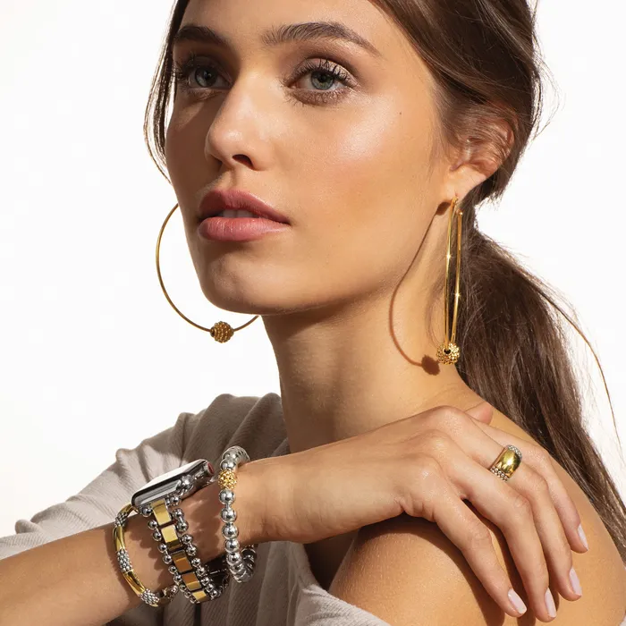 LAGOS Bracelets Signature Caviar TwoTone Stretch Bead Bracelet