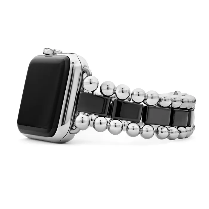 Lagos Bracelets Smart Caviar Black Ceramic and Stainless Steel Watch Bracelet3845mm Lagos Bracelets Smart Caviar Black Ceramic and Stainless Steel Watch Bracelet3845mm