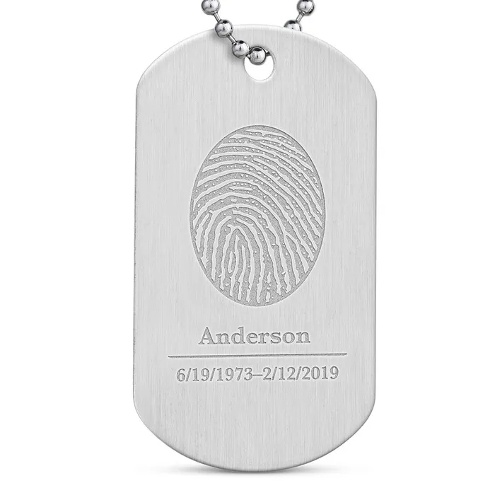 Legacy Touch Bracelets Stainless Steel Dual Print Military Dog Tag