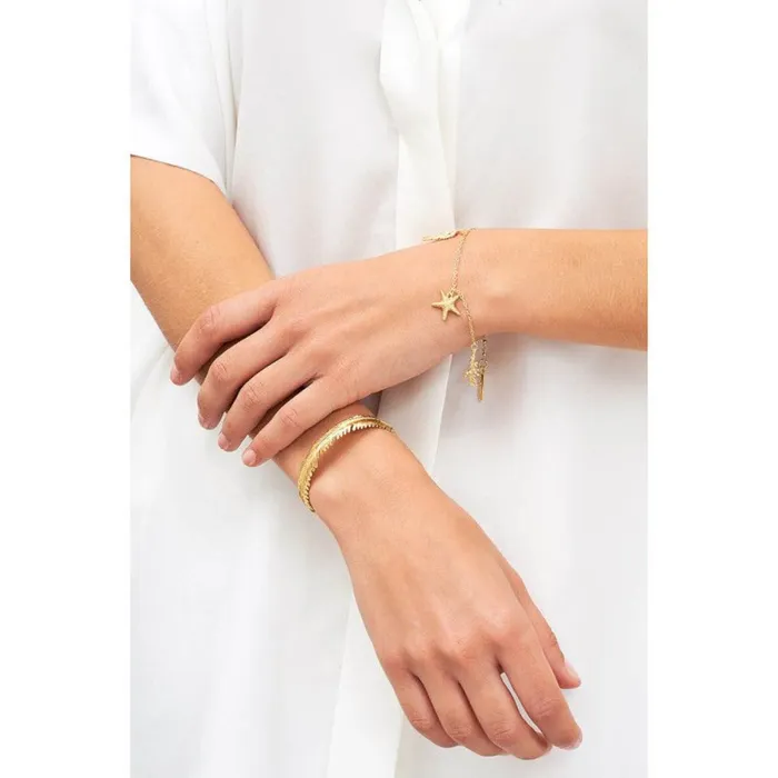 Les Nereides Bracelet With Branch Of Coral Starfish And Feather Size S Les Nereides Bracelets Les Nereides Bracelet With Branch Of Coral Starfish And Feather Size S Les Nereides Bracelets
