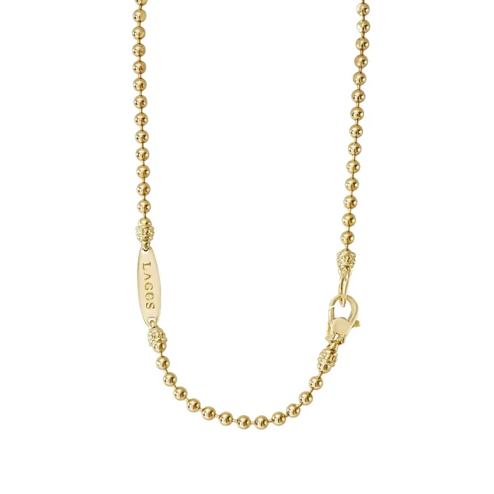 PreStyled Sets Lagos Caviar Gold 18K Gold Beaded Necklace