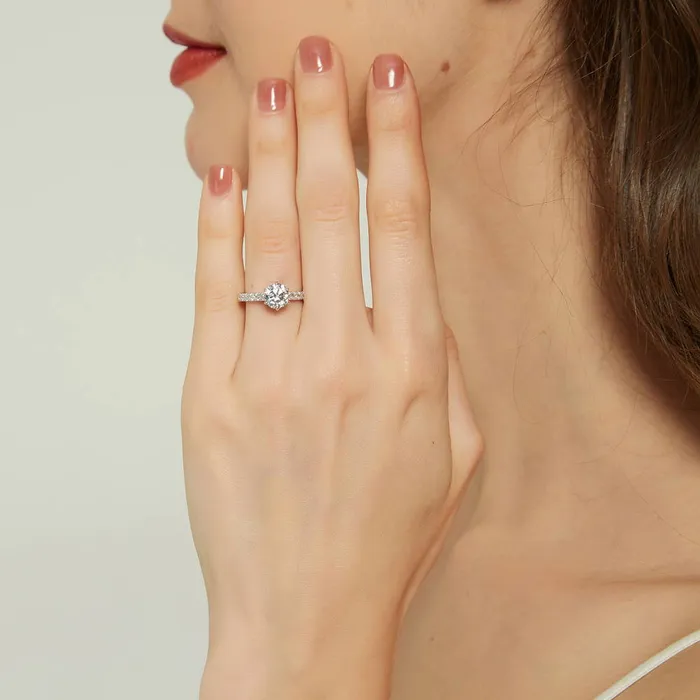 Rings BERRICLE 5Stone Solitaire 125ct CZ Ring Set in Sterling Silver