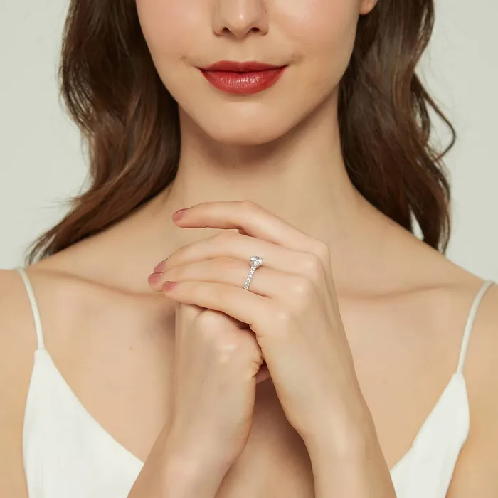 Rings BERRICLE 5Stone Solitaire 125ct CZ Ring Set in Sterling Silver