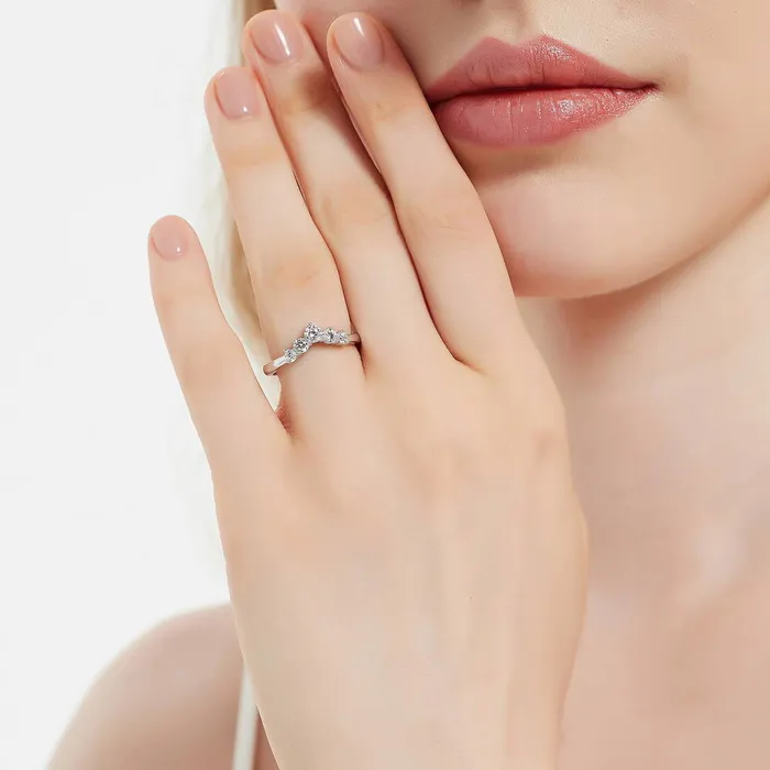Rings BERRICLE 5Stone Solitaire 125ct CZ Ring Set in Sterling Silver