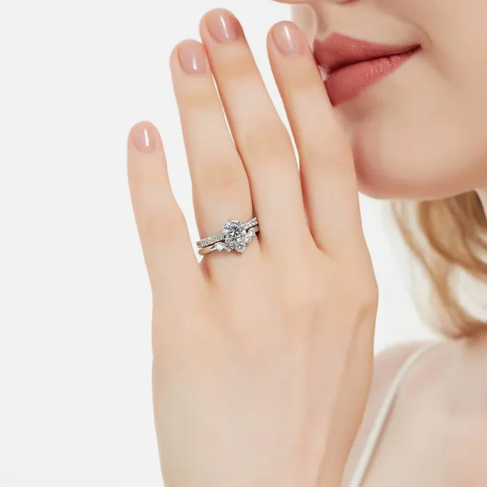 Rings BERRICLE 5Stone Solitaire 125ct CZ Ring Set in Sterling Silver