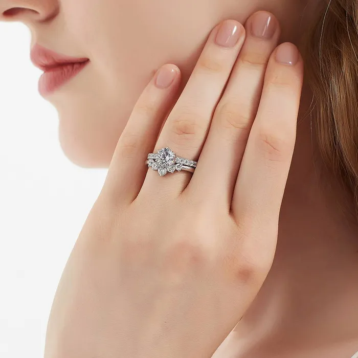 Rings BERRICLE 5Stone Solitaire 125ct CZ Ring Set in Sterling Silver