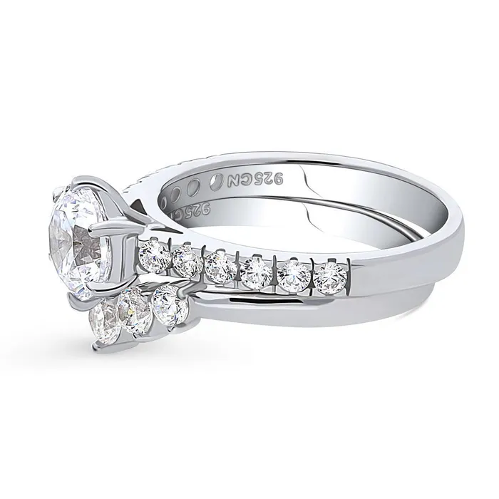 Rings BERRICLE 5Stone Solitaire 125ct CZ Ring Set in Sterling Silver