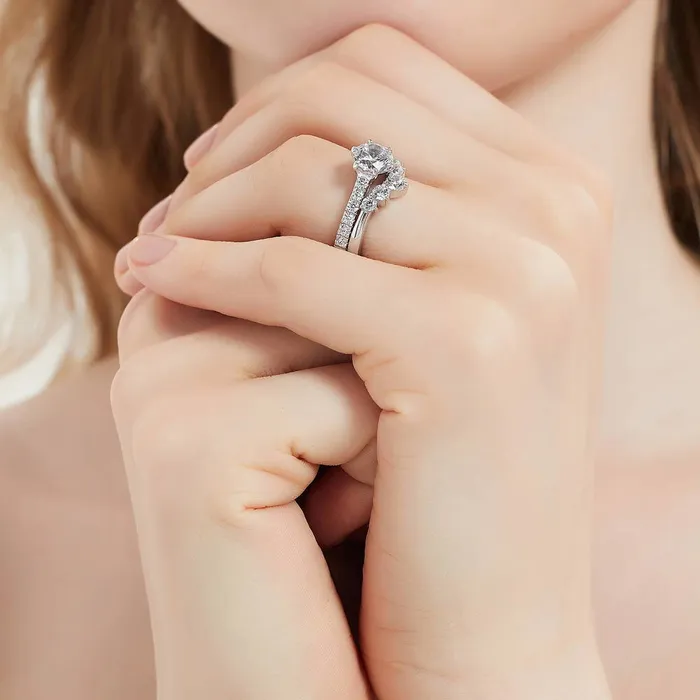 Rings BERRICLE 5Stone Solitaire 125ct CZ Ring Set in Sterling Silver