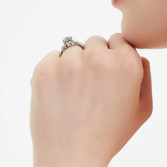 Rings BERRICLE 5Stone Solitaire 125ct CZ Ring Set in Sterling Silver