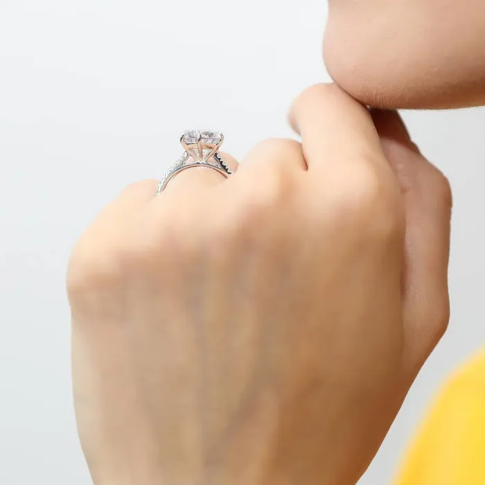Rings BERRICLE 5Stone Solitaire 38ct CZ Ring Set in Sterling Silver