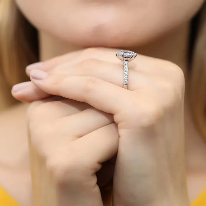Rings BERRICLE 5Stone Solitaire 38ct CZ Ring Set in Sterling Silver