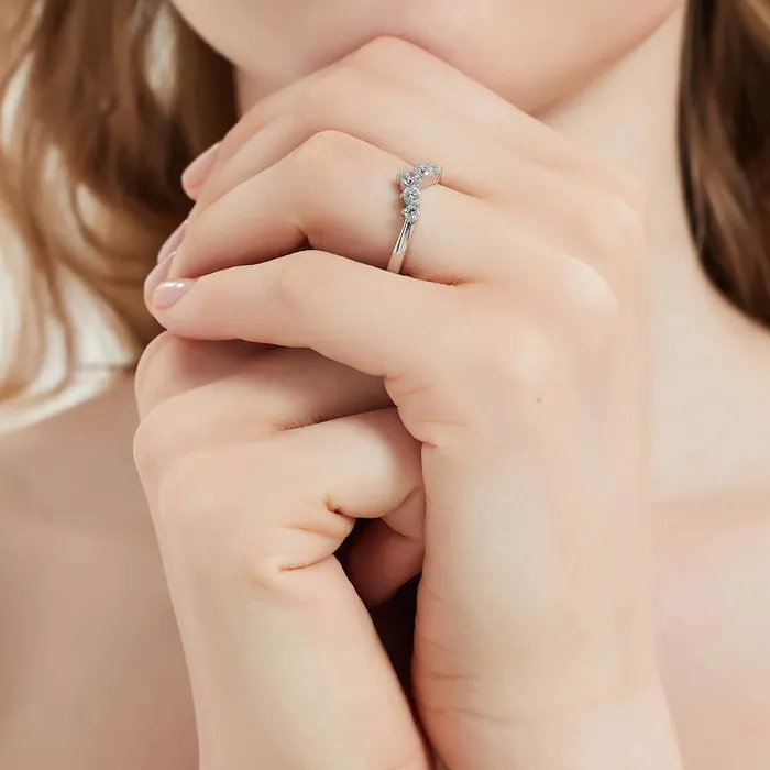 Rings BERRICLE 5Stone Solitaire 38ct CZ Ring Set in Sterling Silver