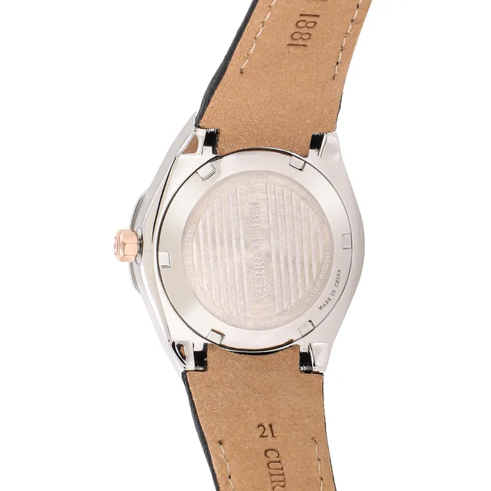 Rings Cerruti Cerruti 1881 Ruscello Ladies Brown Dial TwoTone Watch with Arabic Numerals