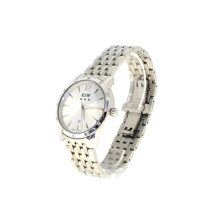 RSW Bracelets Rsw Ladies Stainless Steel Watch With Metal Bracelet White Dial RSW Bracelets Rsw Ladies Stainless Steel Watch With Metal Bracelet White Dial
