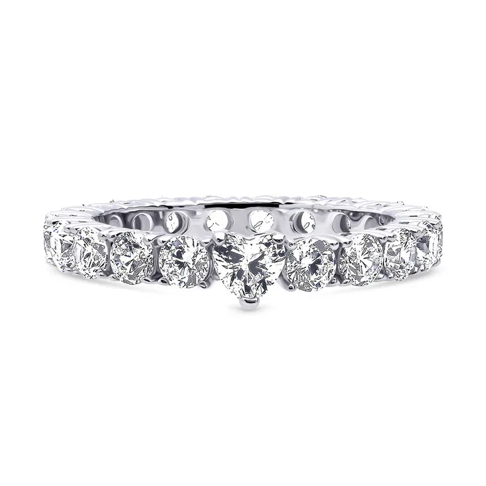 Solitaire 025ct Heart CZ Ring in Sterling Silver BERRICLE Rings
