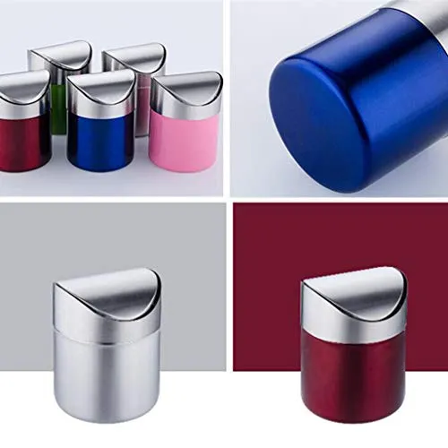 Stainless Steel Ashtray Desktop Mini Trash Can Blue Dropshipped via Social Commerce Network Bracelets
