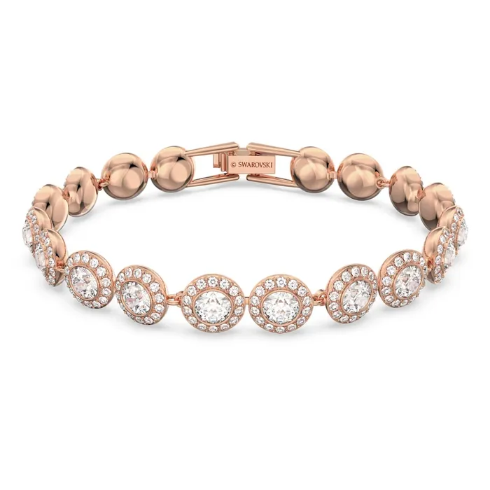 Swarovski Bracelets Swarovski Angelic Bracelet Round cut White Rose GoldTone Plated Swarovski Bracelets Swarovski Angelic Bracelet Round cut White Rose GoldTone Plated