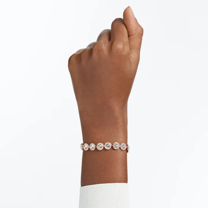 Swarovski Bracelets Swarovski Angelic Bracelet Round cut White Rose GoldTone Plated Swarovski Bracelets Swarovski Angelic Bracelet Round cut White Rose GoldTone Plated