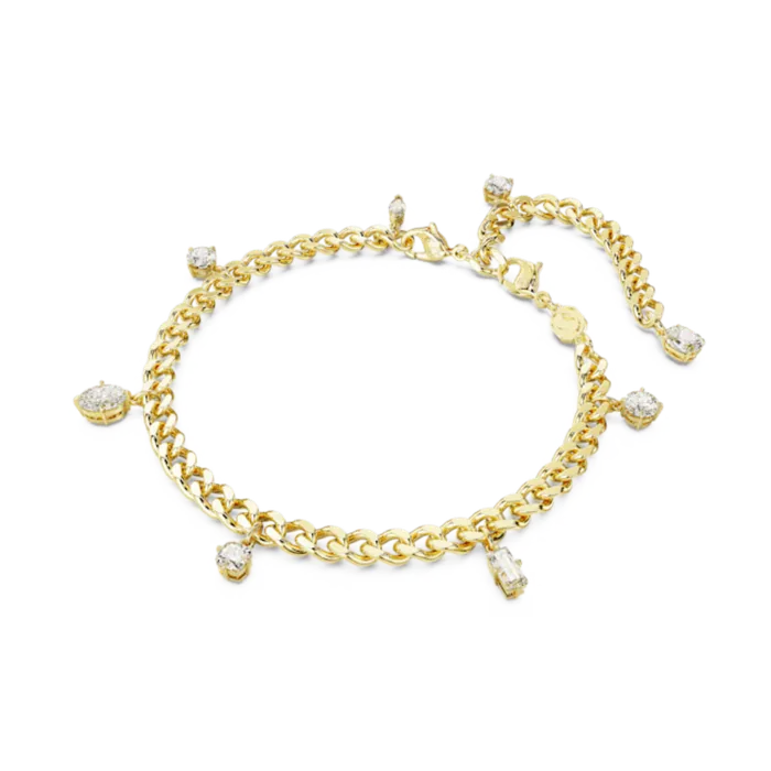 Swarovski Dextera Bracelet and Anklet Mixed cuts White Goldtone plated Swarovski Bracelets