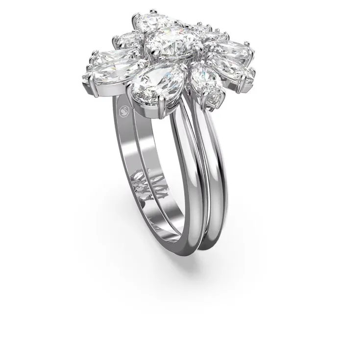 Swarovski Gema Cocktail Ring Flower White Rhodium plated 55 Swarovski Rings Swarovski Gema Cocktail Ring Flower White Rhodium plated 55 Swarovski Rings