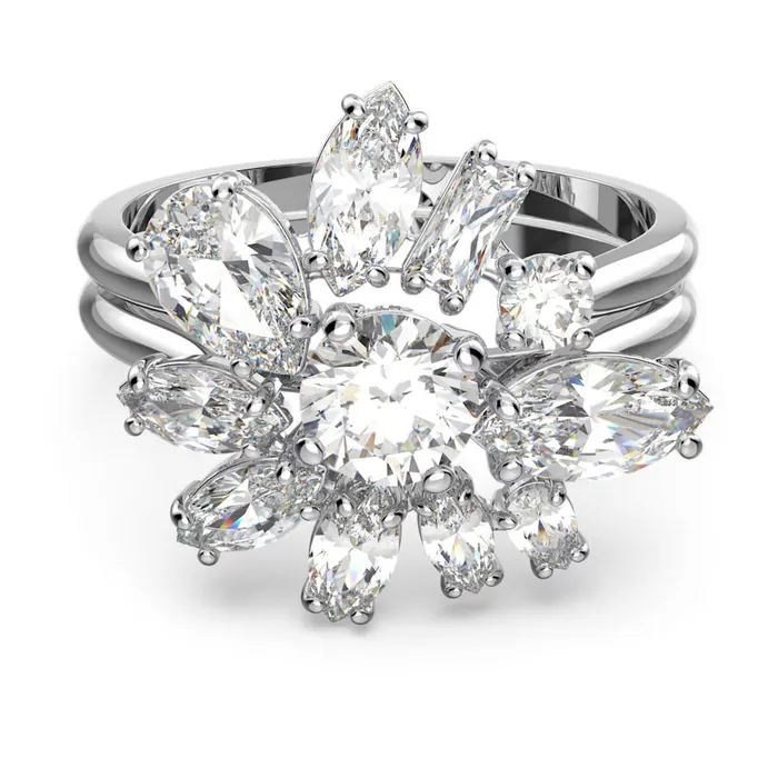 Swarovski Gema Cocktail Ring Flower White Rhodium plated 55 Swarovski Rings Swarovski Gema Cocktail Ring Flower White Rhodium plated 55 Swarovski Rings