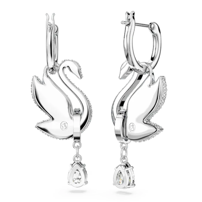 Swarovski Swarovski Iconic Swan Drop Earrings Swan Blue Rhodium plated Swarovski Earrings Swarovski Swarovski Iconic Swan Drop Earrings Swan Blue Rhodium plated Swarovski Earrings