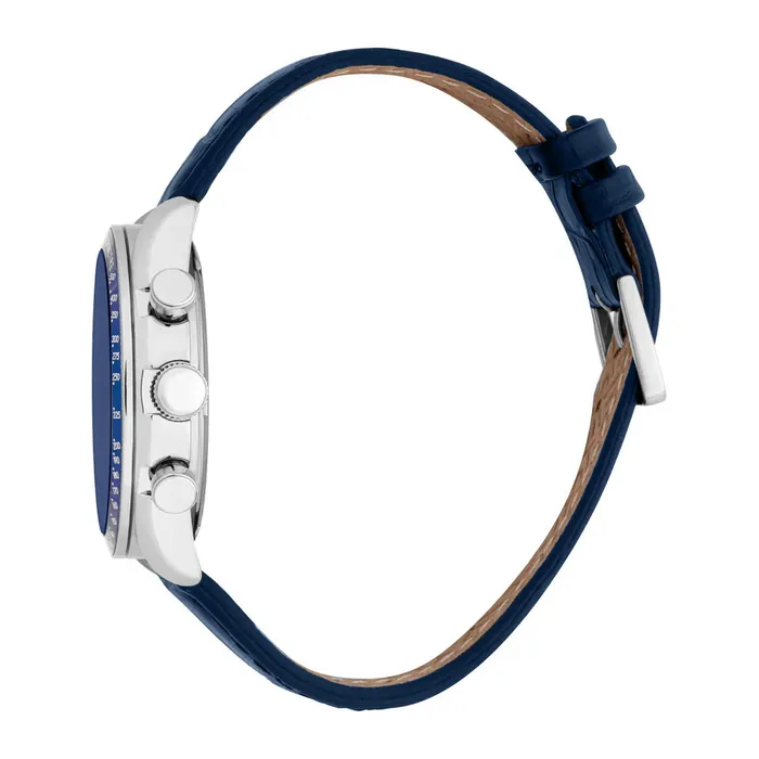 Watches Esprit Esprit Porter Gents Chronograph blue Dial Blue Leather Strap Watch