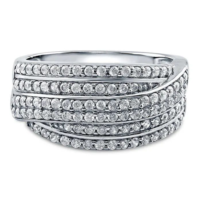 Woven CZ Ring in Sterling Silver BERRICLE Rings