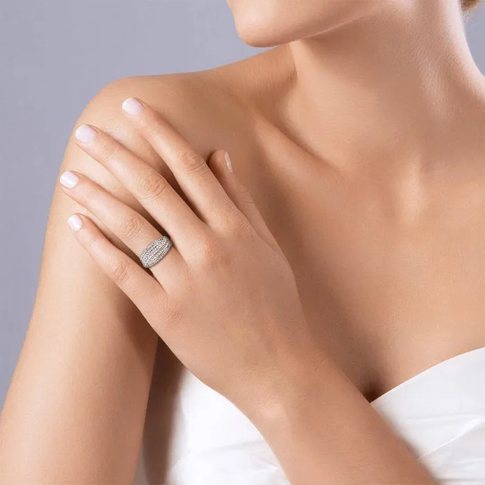 Woven CZ Ring in Sterling Silver BERRICLE Rings