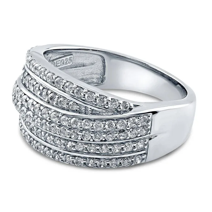 Woven CZ Ring in Sterling Silver BERRICLE Rings