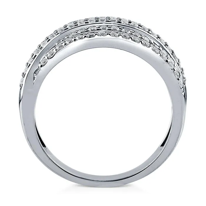 Woven CZ Ring in Sterling Silver BERRICLE Rings