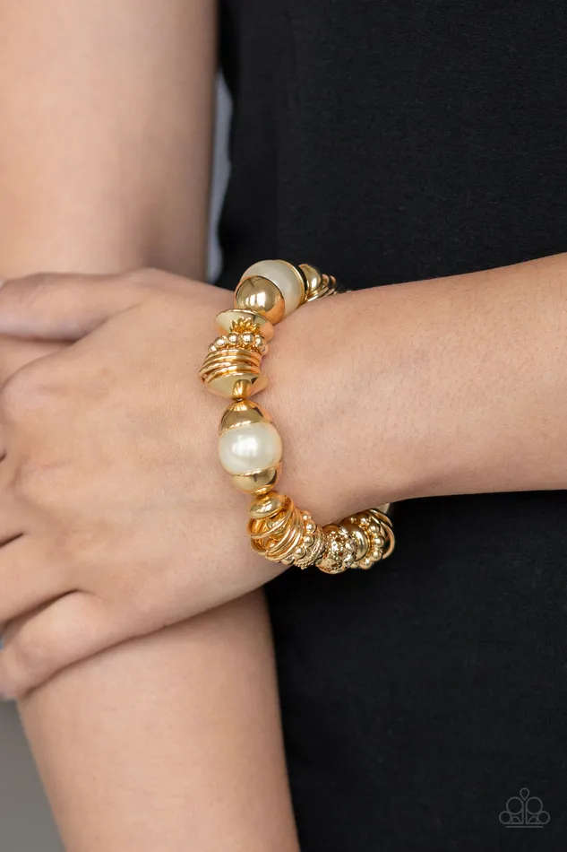 All Eyes On U Jewelry Paparazzi Accessories Bracelets Uptown Tease Gold Paparazzi Bracelet