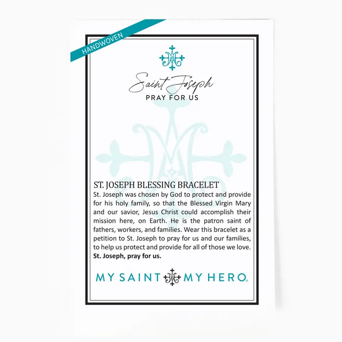 Bracelets My Saint My Hero St Joseph Blessing Bracelet