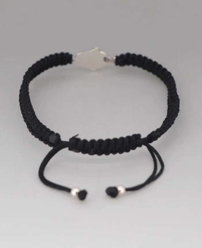 Buddha Groove Oxidized Hamsa Sterling Silver Bracelet Bracelets