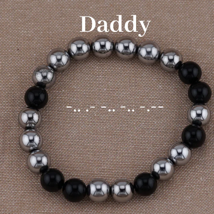 Captive Collars Bracelets Daddy Good Girl Bracelet Morse Code