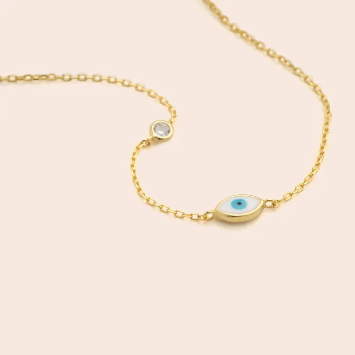 Gemlet Bracelets Mini Evil Eye Chain Bracelet Gemlet Bracelets Mini Evil Eye Chain Bracelet