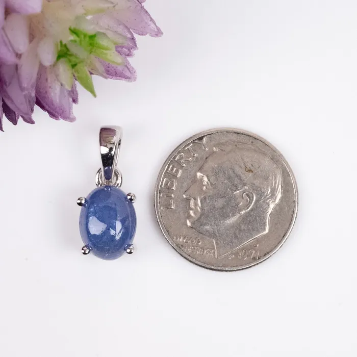 InnerVision Crystals Necklaces Tanzanite 9x7mm Pendant 925 Silver