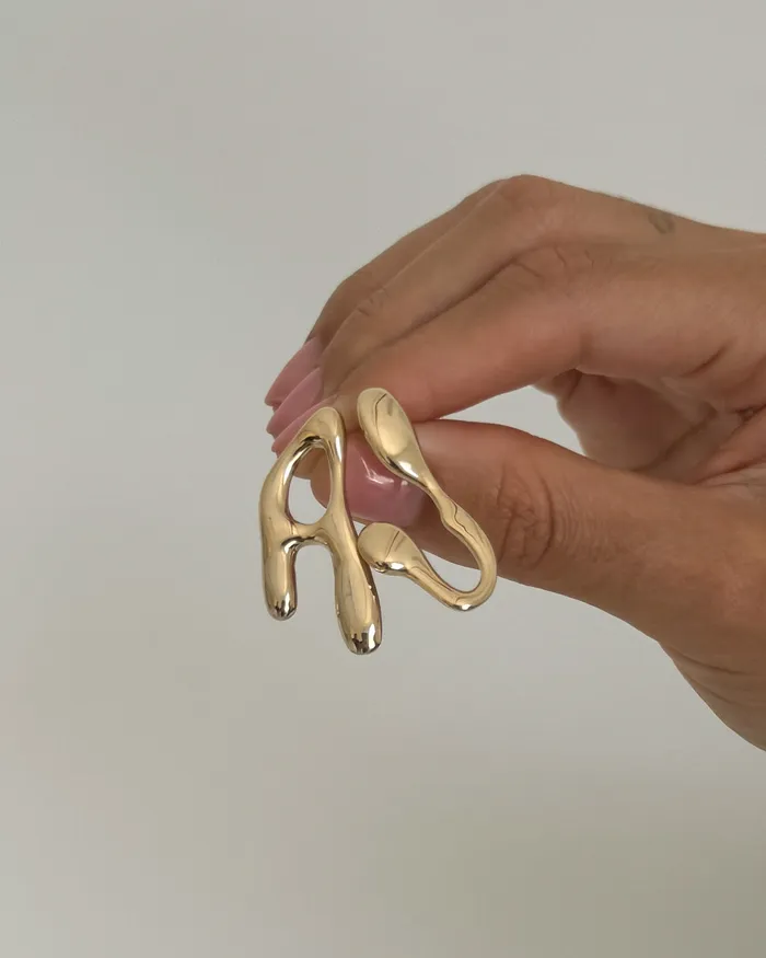 Luv Aj Fine Earrings Goopy Letter Initial Earrings Luv Aj Fine Earrings Goopy Letter Initial Earrings