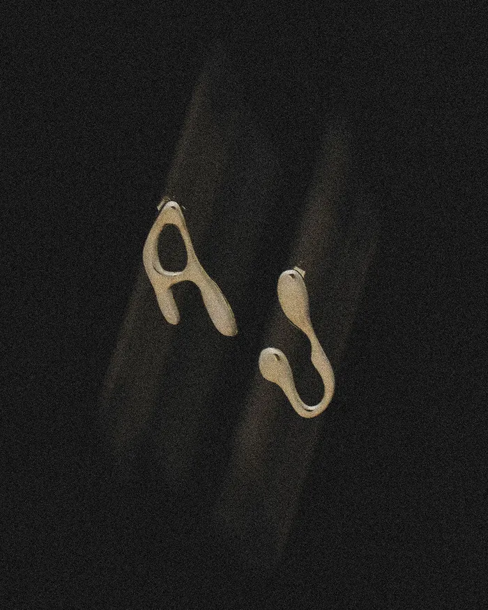 Luv Aj Fine Earrings Goopy Letter Initial Earrings Luv Aj Fine Earrings Goopy Letter Initial Earrings