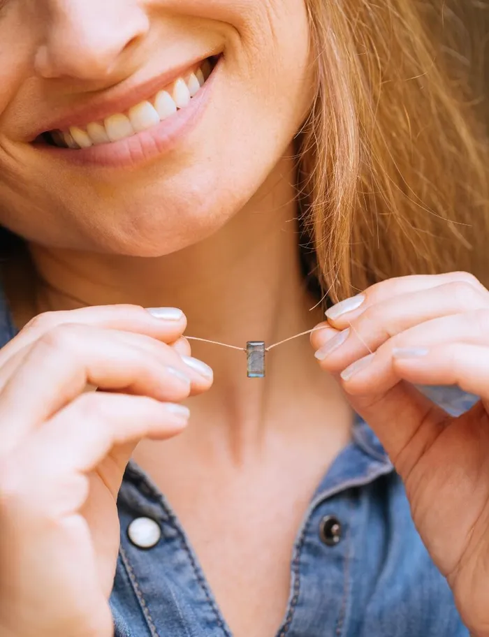 Necklaces SoulKu Labradorite Refined Necklace for Transform