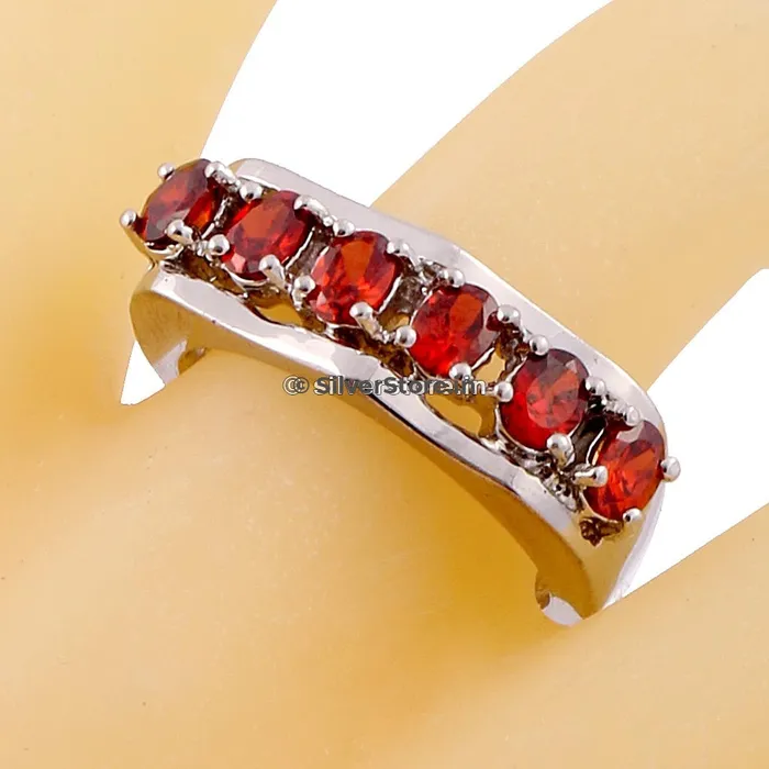 silversrorein Rings Silver Ring with SemiPrecious Stones
