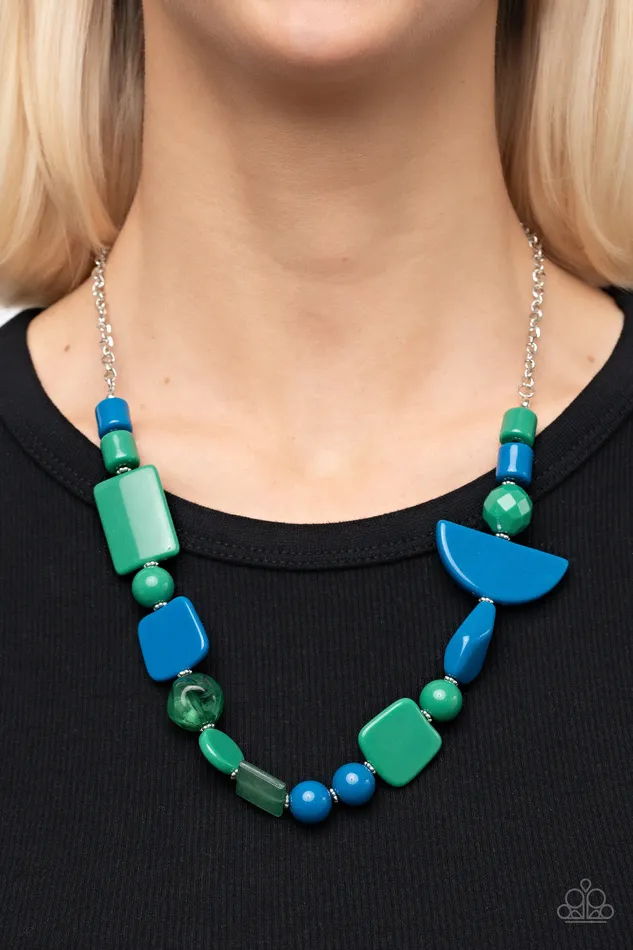 Tranquil Trendsetter Green Paparazzi Necklace All Eyes On U Jewelry Paparazzi Accessories Necklaces