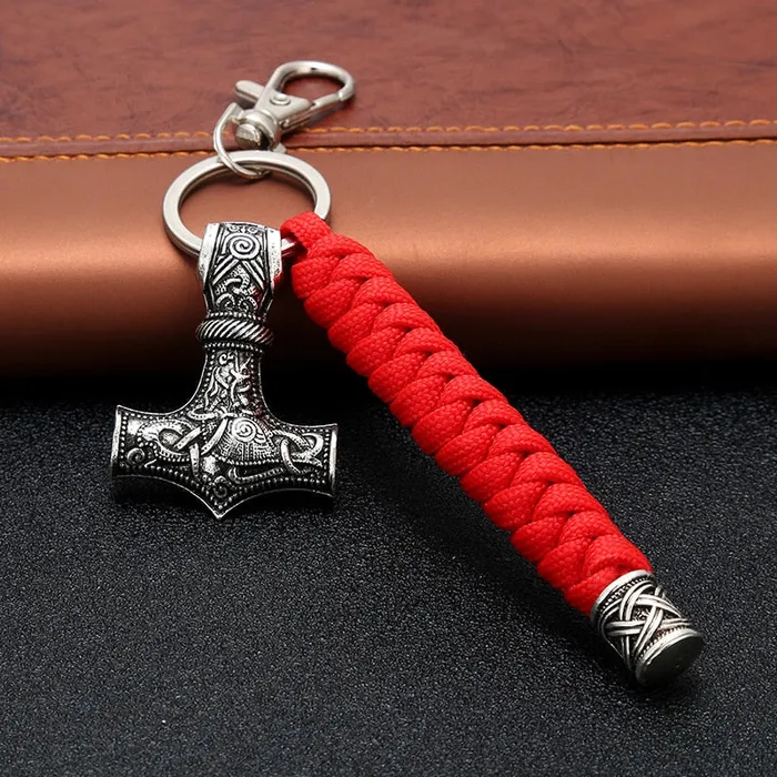 Viking Trinkets Bracelets Hammer of Valhalla Stainless Steel Mjolnir Keyring