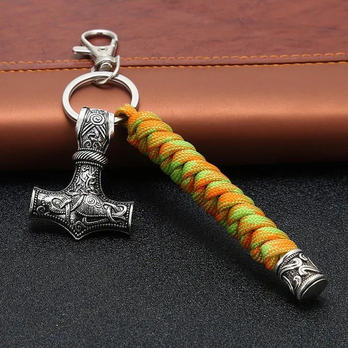 Viking Trinkets Bracelets Hammer of Valhalla Stainless Steel Mjolnir Keyring