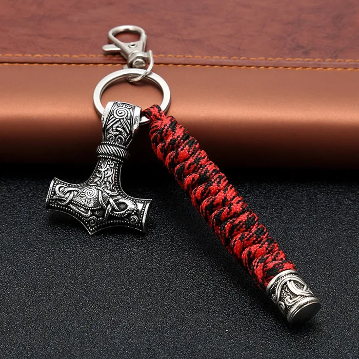 Viking Trinkets Bracelets Hammer of Valhalla Stainless Steel Mjolnir Keyring